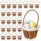 24 Pack Mini Woven Baskets with Handles - Bulk Miniature Baskets for School Projects, Mini Wicker Baskets for Party Favors, Tiny Baskets for Crafts, Picnic - 2x3 inch